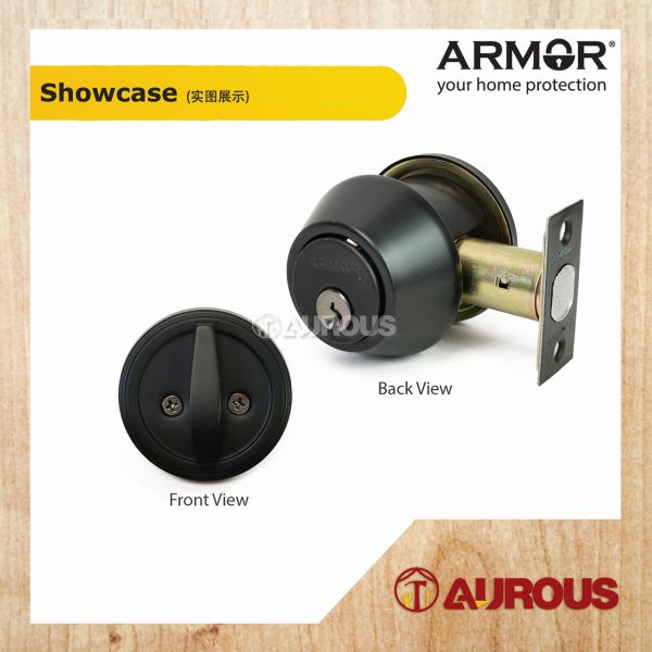 ARMOR STAINLESS STEEL SUS304 60-70MM THUMBTURN & KEY DEADBOLT LOCK ADL-101 (SN/AC/MG/MB) - Image 5