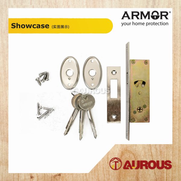 ARMOR MORTISE HOOK LOCK 25MM AML-H251/HL/SS (STAINLESS SETEEL - SS) - Image 4