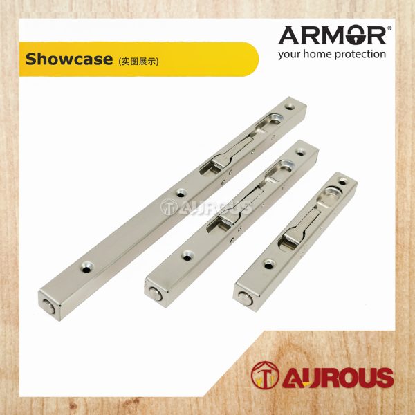 ARMOR STAINLESS STEEL SUS304 BOX TYPE FLUSH BOLT (SS/MB) (6'' 8'' 12'') - Image 2