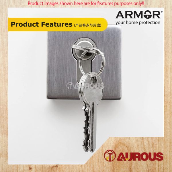 ARMOR STAINLESS STEEL SUS304 9MM MAGNETIC SQUARE DOOR ESCUTCHEON CAP (AEC-23A/SS) - Image 8