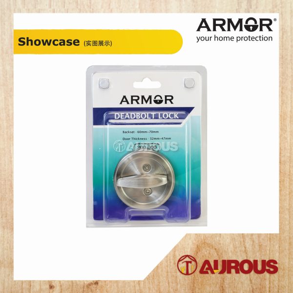 ARMOR STAINLESS STEEL SUS304 60-70MM ONE SIDED THUMBTURN DEADBOLT LOCK ADL-103 (SN/AC/MG/MB) - Image 3