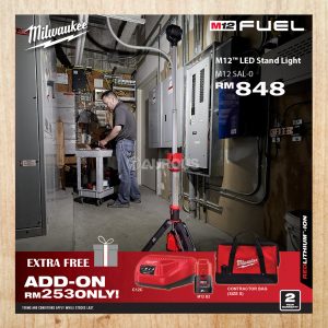 MILWAUKEE M12 LED STAND LIGHT M12 SAL-0 (BARE TOOL)