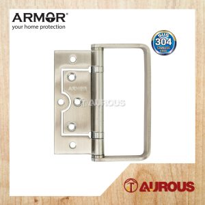 ARMOR STAINLESS STEEL SUS304 BI-FOLD HINGES WITH HANDLE 4'' X 3'' X 2.5MM (ADH-BFS42H-2BB/SS)