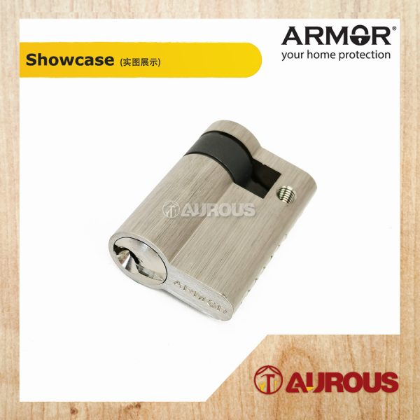 ARMOR EURO PROFILE ONE SIDED KEY CYLINDER APC-AK45MM/SN (HALF CYLINDER WITH KEY) - Image 2