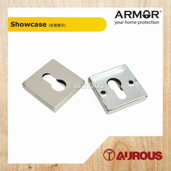 ARMOR STAINLESS STEEL SUS304 9MM MAGNETIC SQUARE DOOR ESCUTCHEON CAP (AEC-23A/SS) - Image 3