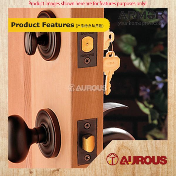 ARMOR ADJUSTABLE TURBULAR LEVER DOOR LATCH ABL-T6070/ET (SS/AC) - Image 7