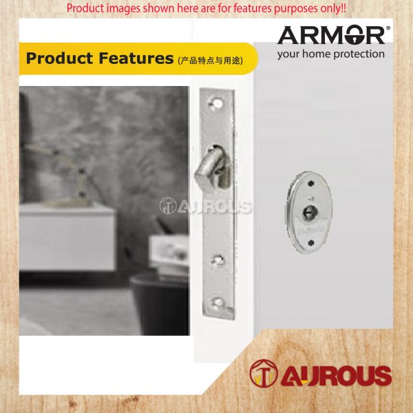 ARMOR MORTISE HOOK LOCK 25MM AML-H251/HL/SS (STAINLESS SETEEL - SS) - Image 6