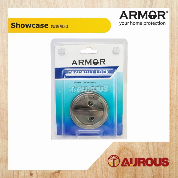 ARMOR STAINLESS STEEL SUS304 60-70MM ONE SIDED THUMBTURN DEADBOLT LOCK ADL-103 (SN/AC/MG/MB) - Image 6