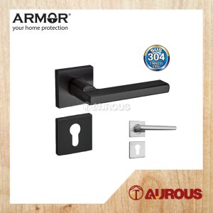 ARMOR STAINLESS STEEL SUS304 DOOR LEVER HANDLE ALH-6102 (SN / MATT BLACK)