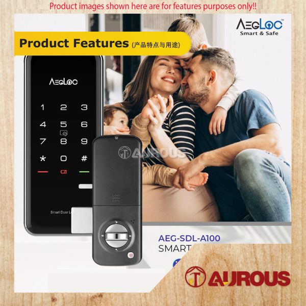 ARMOR AEGLOC DIGITAL FINGERPRINT SMART DIGITAL RIM DOOR SECURITY LOCK DEADLOCK EXTRA LOCK (AEG-SDL-A100) - Image 6