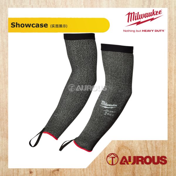 MILWAUKEE 18'' CUT LEVEL 5 LIGHT & BREATHABLE PROTECTIVE SLEEVES WITH TUMB LOOP 48-73-9051 (GREY) - Image 2