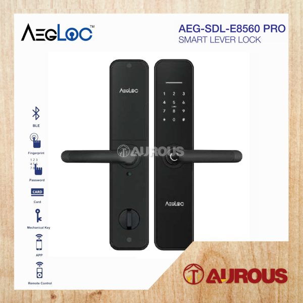 ARMOR AEGLOC DIGITAL FINGERPRINT SMART LEVER LOCK SECURITY LOCK AEG-SDL-E8560 PRO
