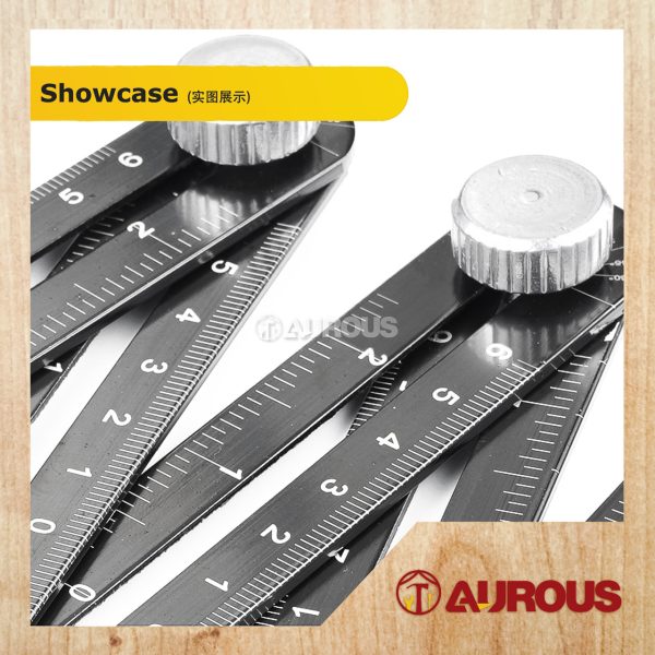 6 FOLDING RULER ALUMINIUM ALLOY FOLDABLE TILE CUTTER DRILL GUIDE MULTILATERAL MEASURING TOOL - Image 5