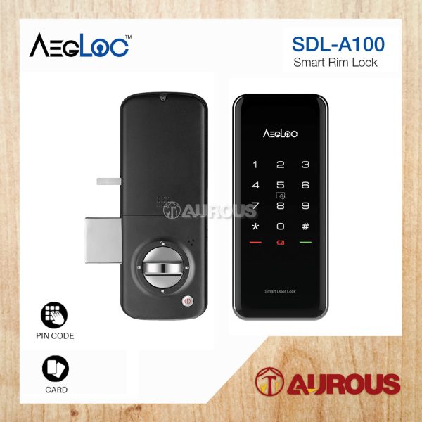 ARMOR AEGLOC DIGITAL FINGERPRINT SMART DIGITAL RIM DOOR SECURITY LOCK DEADLOCK EXTRA LOCK (AEG-SDL-A100)
