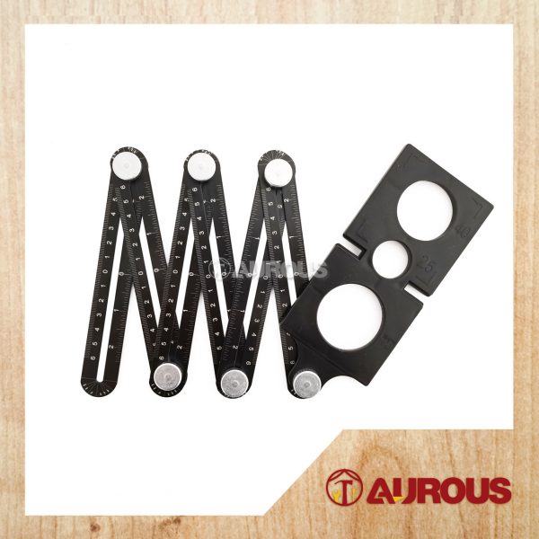 6 FOLDING RULER ALUMINIUM ALLOY FOLDABLE TILE CUTTER DRILL GUIDE MULTILATERAL MEASURING TOOL