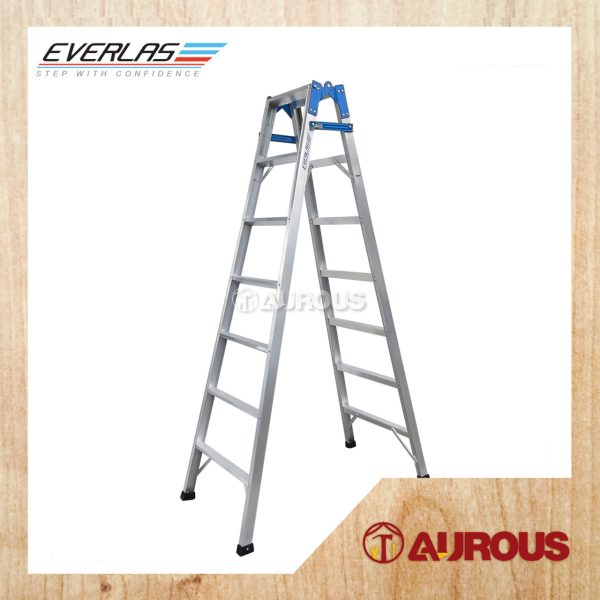 EVERLAS ALUMIMIUM DUAL PURPOSE FOLDABLE DOUBLE SIDED LADDER DP SERIES (5 TO 8 STEPS)