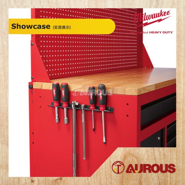 MILWAUKEE 61'' MOBILE WORK STATION WITH HARDWOOD TOP & 11 DRAWER (48-22-8562A) - Image 4