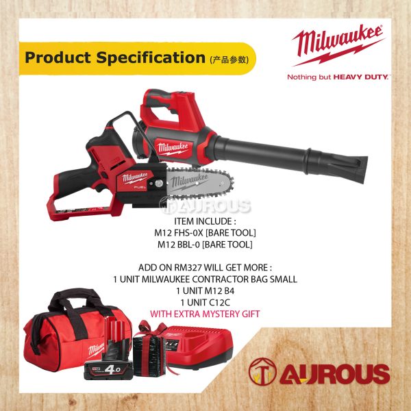 MILWAUKEE M12 FUEL HATCHET PRUNING SAW M12 FHS-0X 152MM 6 INCH [BARE TOOL] - Image 9