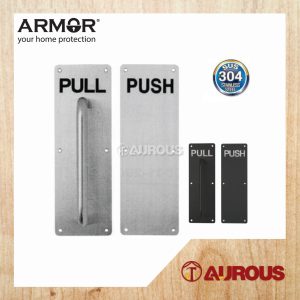 ARMOR STAINLESS STEEL SUS304 PULL PLATE / PUSH PLATE ( APH-PP500 / APH-PP501)