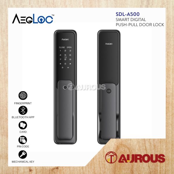 ARMOR AEGLOC DIGITAL FINGERPRINT SMART DIGITAL PUSH PULL DOOR SECURITY LOCK (AEG-SDL-A500)