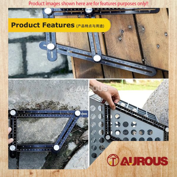 6 FOLDING RULER ALUMINIUM ALLOY FOLDABLE TILE CUTTER DRILL GUIDE MULTILATERAL MEASURING TOOL - Image 7