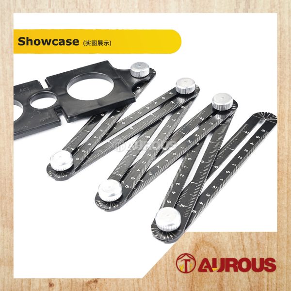 6 FOLDING RULER ALUMINIUM ALLOY FOLDABLE TILE CUTTER DRILL GUIDE MULTILATERAL MEASURING TOOL - Image 2