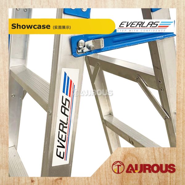 EVERLAS ALUMIMIUM DUAL PURPOSE FOLDABLE DOUBLE SIDED LADDER DP SERIES (5 TO 8 STEPS) - Image 4