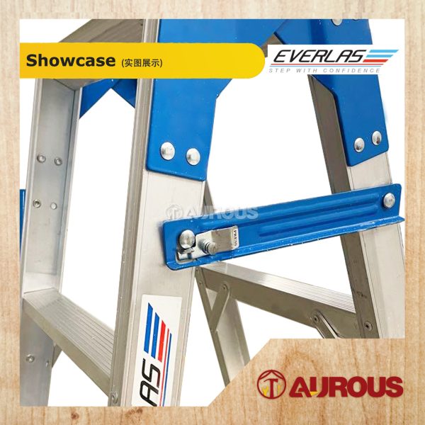 EVERLAS ALUMIMIUM DUAL PURPOSE FOLDABLE DOUBLE SIDED LADDER DP SERIES (5 TO 8 STEPS) - Image 3