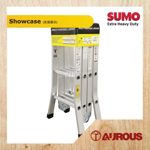 SUMO KING HEAVY DUTY SOLID ALUMINIUM FOLDABLE MULTI PURPOSE LADDER MP SERIES (12 TO 16 STEPS) - Image 6