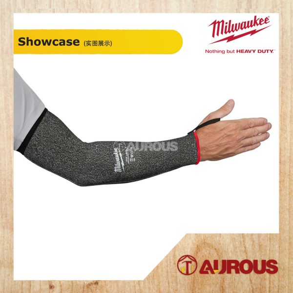 MILWAUKEE 18'' CUT LEVEL 5 LIGHT & BREATHABLE PROTECTIVE SLEEVES WITH TUMB LOOP 48-73-9051 (GREY) - Image 5