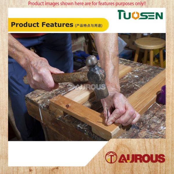 TUOSEN ROUND HEAD BALL PEIN WOODEN HANDLE HAMMER (1.5LB/2.0LB) - Image 7