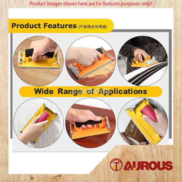 WOODWORKING SANDING POLISHED HANDHELD SANDER SANDPAPER SPONGE PAD HOLDER DURABLE CLIP WITH FOAM HANDLE - Image 7