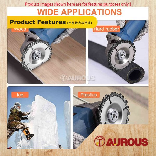 4'' WOOD CARVING DISC CHAINSAW CUTTING DISC BLADE WOOD GRINDER ANGLE GRINDER CIRCULAR BLADE (7T / 22T) - Image 6