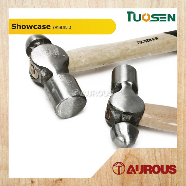 TUOSEN ROUND HEAD BALL PEIN WOODEN HANDLE HAMMER (1.5LB/2.0LB) - Image 2