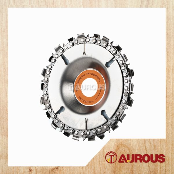 4'' WOOD CARVING DISC CHAINSAW CUTTING DISC BLADE WOOD GRINDER ANGLE GRINDER CIRCULAR BLADE (7T / 22T)