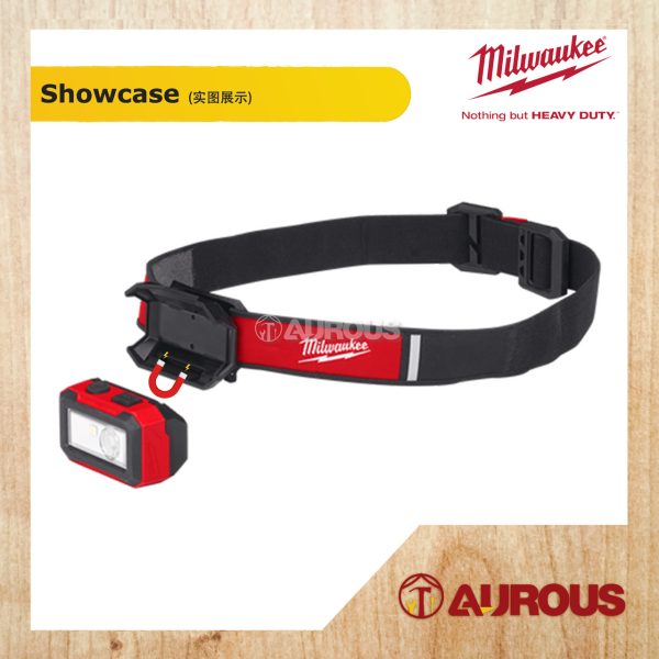 MILWAUKEE IP54 INTERNAL RECHARGEABLE 450 MAX LUMENS LED HEADLAMP (IR HL450) - Image 3