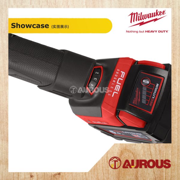 MILWAUKEE M18 FUEL VARIABLE SPEED BRAKING DIE GRINDER WITH LOCK ON SLIDE SWITCH M18 FDGROVB-0X0 (BARE TOOL) - Image 3