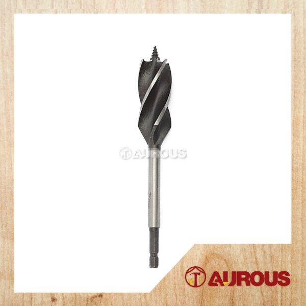 4 CUTTER 6.35MM(1/4") HEX SHANK AUGER BIT WOOD DRILL BIT (18MM / 20MM / 22MM / 25MM) - 1 PIECE
