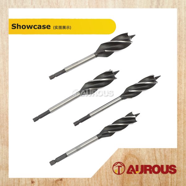 4 CUTTER 6.35MM(1/4") HEX SHANK AUGER BIT WOOD DRILL BIT (18MM / 20MM / 22MM / 25MM) - 1 PIECE - Image 2