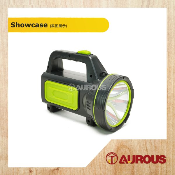 LED OUTDOOR PVC LATERN DC RECHARGEABLE COB TORCH LIGHT STRONG SEARCHLIGHT STANDLIGHT 882B (GREEN BLACK) - Image 2