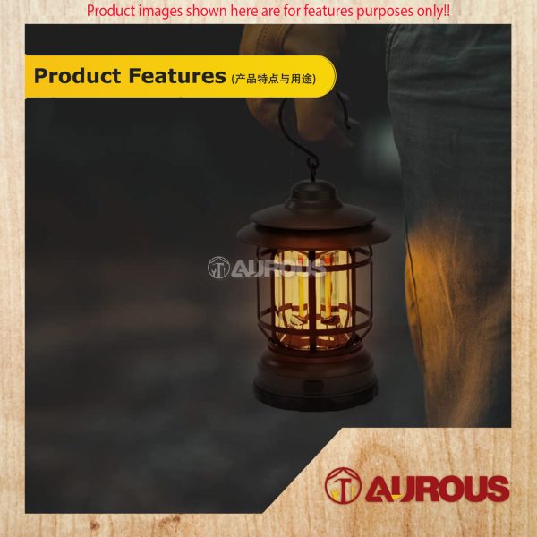RECHARGEABLE L-27 LED VINTAGE LANTERN LIGHT HANGING OUTDOOR LAMP FOR CAMPING (BLACK/GREEN/RED) - Image 8