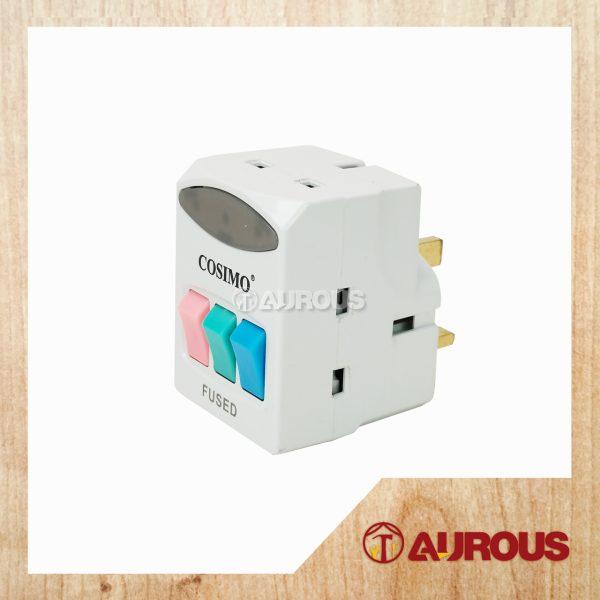 COSIMO 13AMP 3 WAY ADAPTOR WITH 3 SWITCH (SM333N)