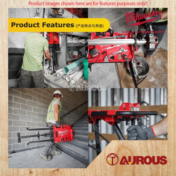 MILWAUKEE 6'' LEVELING TRIPOD CHAIN VISE W/ LOWER SHELF (48-22-8690 , 48-22-8695) - Image 7
