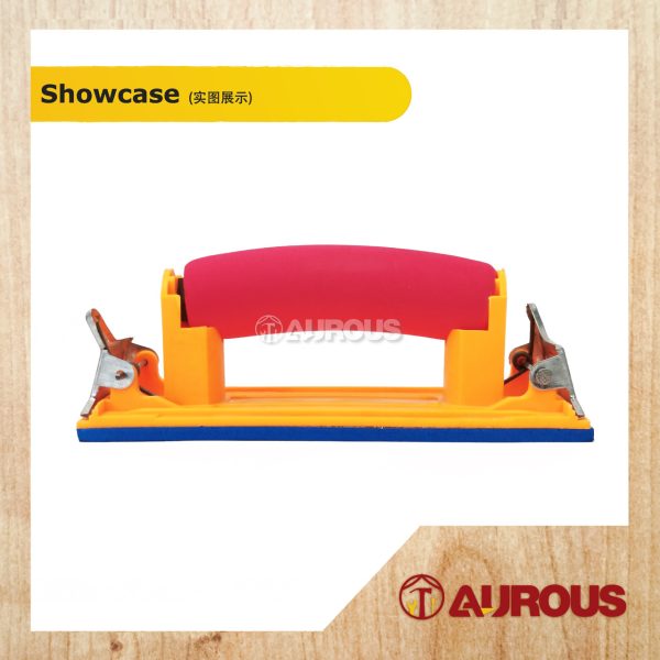 WOODWORKING SANDING POLISHED HANDHELD SANDER SANDPAPER SPONGE PAD HOLDER DURABLE CLIP WITH FOAM HANDLE - Image 3