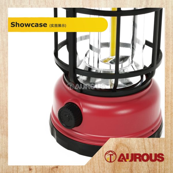 RECHARGEABLE L-27 LED VINTAGE LANTERN LIGHT HANGING OUTDOOR LAMP FOR CAMPING (BLACK/GREEN/RED) - Image 3