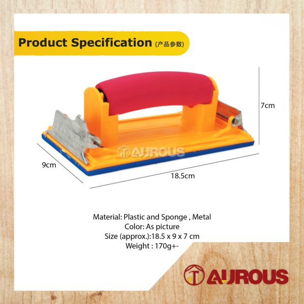 WOODWORKING SANDING POLISHED HANDHELD SANDER SANDPAPER SPONGE PAD HOLDER DURABLE CLIP WITH FOAM HANDLE - Image 5
