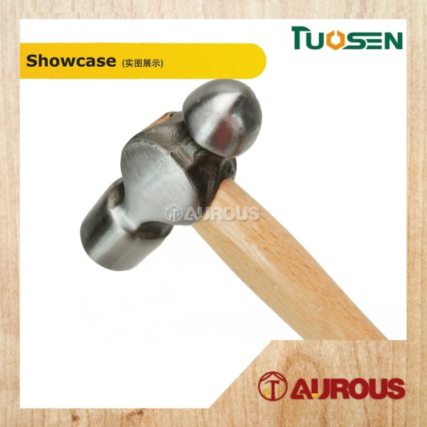 TUOSEN ROUND HEAD BALL PEIN WOODEN HANDLE HAMMER (1.5LB/2.0LB) - Image 3