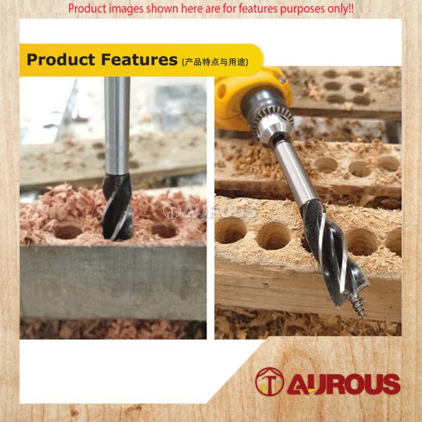 4 CUTTER 6.35MM(1/4") HEX SHANK AUGER BIT WOOD DRILL BIT (18MM / 20MM / 22MM / 25MM) - 1 PIECE - Image 6