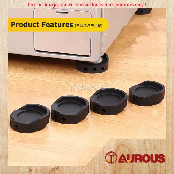 FURNITURE ANTI VIBRATION FLOOR PROTECTOR RUBBER NON SLIP HIEGHTENING PADS FOR WASHING MACHINE & FURNITURE (4PCS/PKT) - Image 8