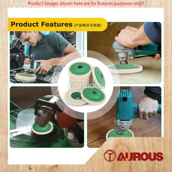 4"/100MM WOOL POLISHING FELT WHEEL BUFFING DISC PLATE (1 PIECE) - Image 7